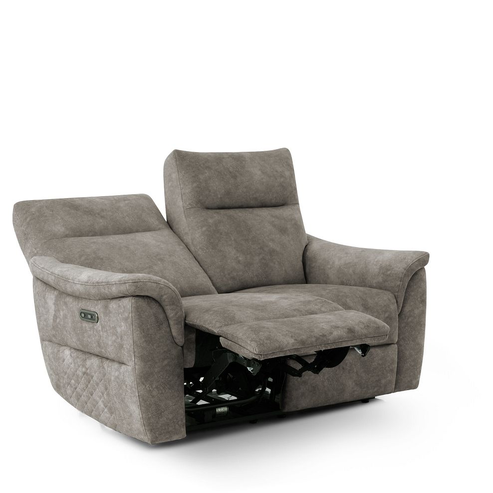 Aldo 2 Seater Recliner Sofa in Marble Charcoal Fabric 4