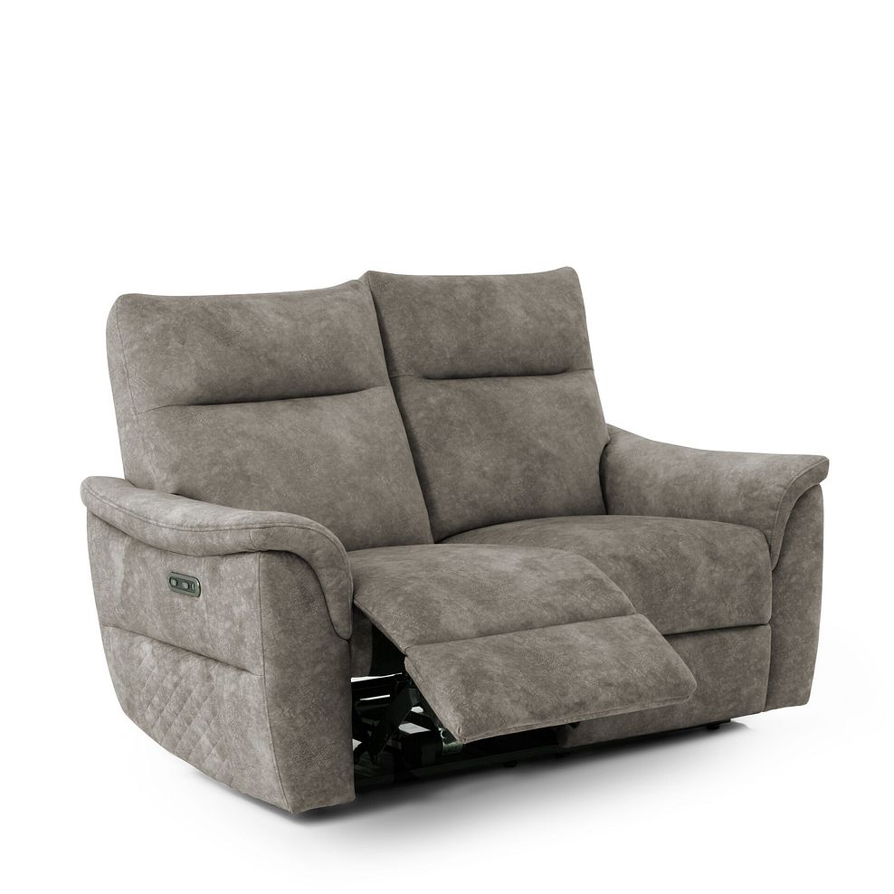 Aldo 2 Seater Recliner Sofa in Marble Charcoal Fabric 3