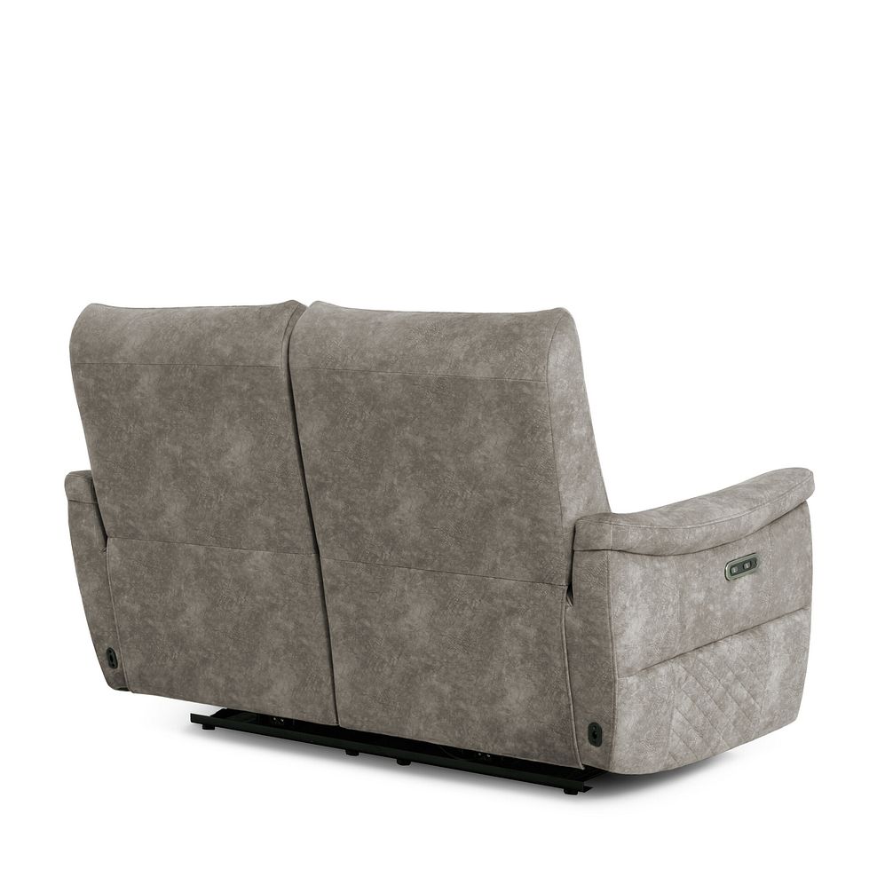 Aldo 2 Seater Recliner Sofa in Marble Charcoal Fabric 5