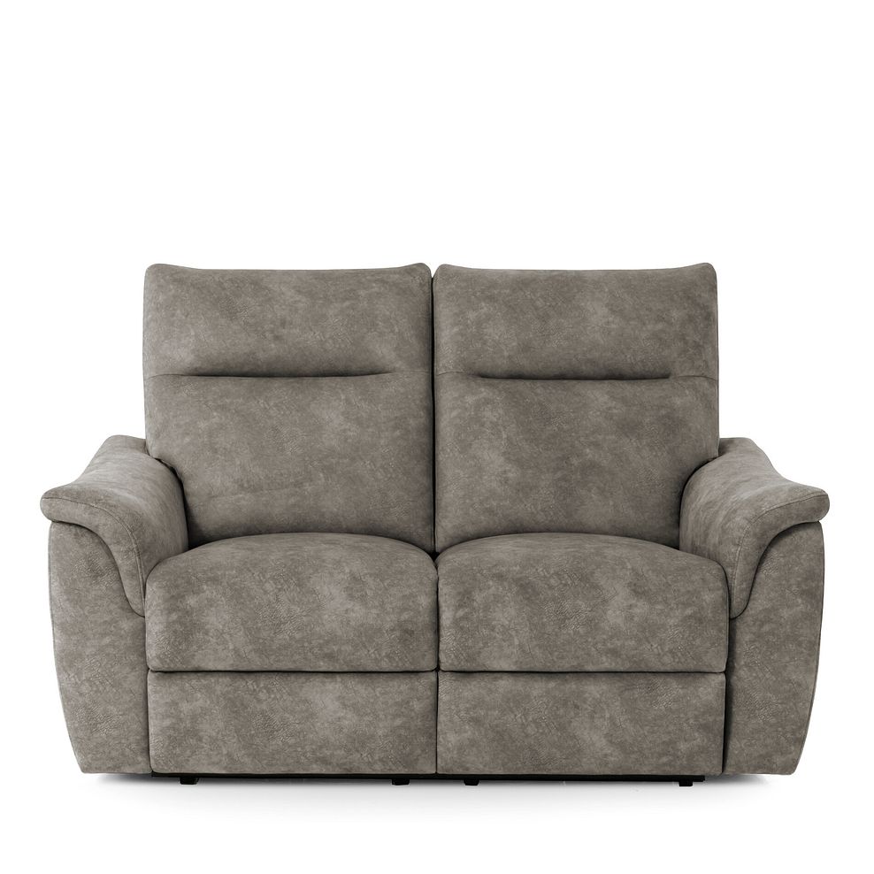 Aldo 2 Seater Recliner Sofa in Marble Charcoal Fabric 2