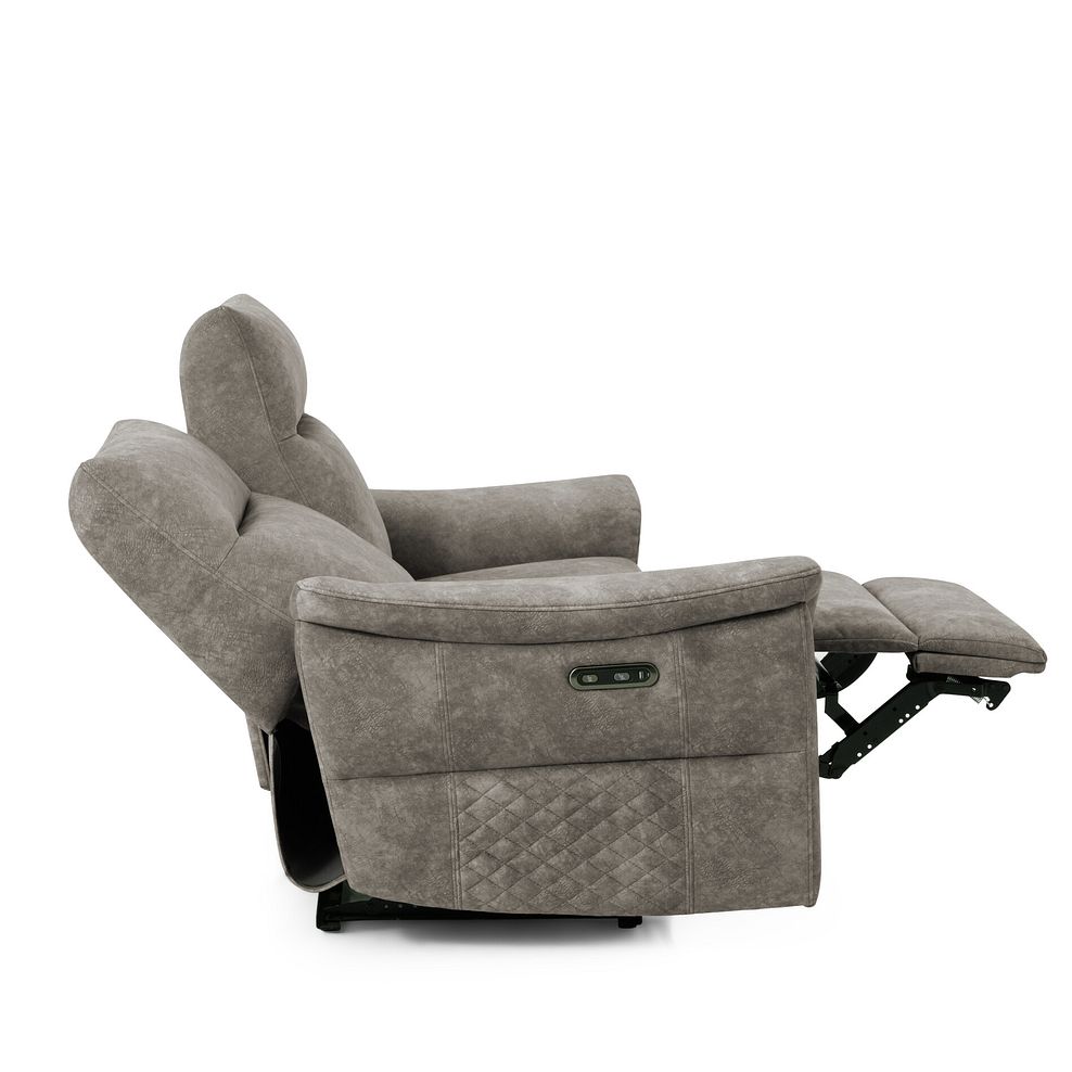 Aldo 2 Seater Recliner Sofa in Marble Charcoal Fabric 7