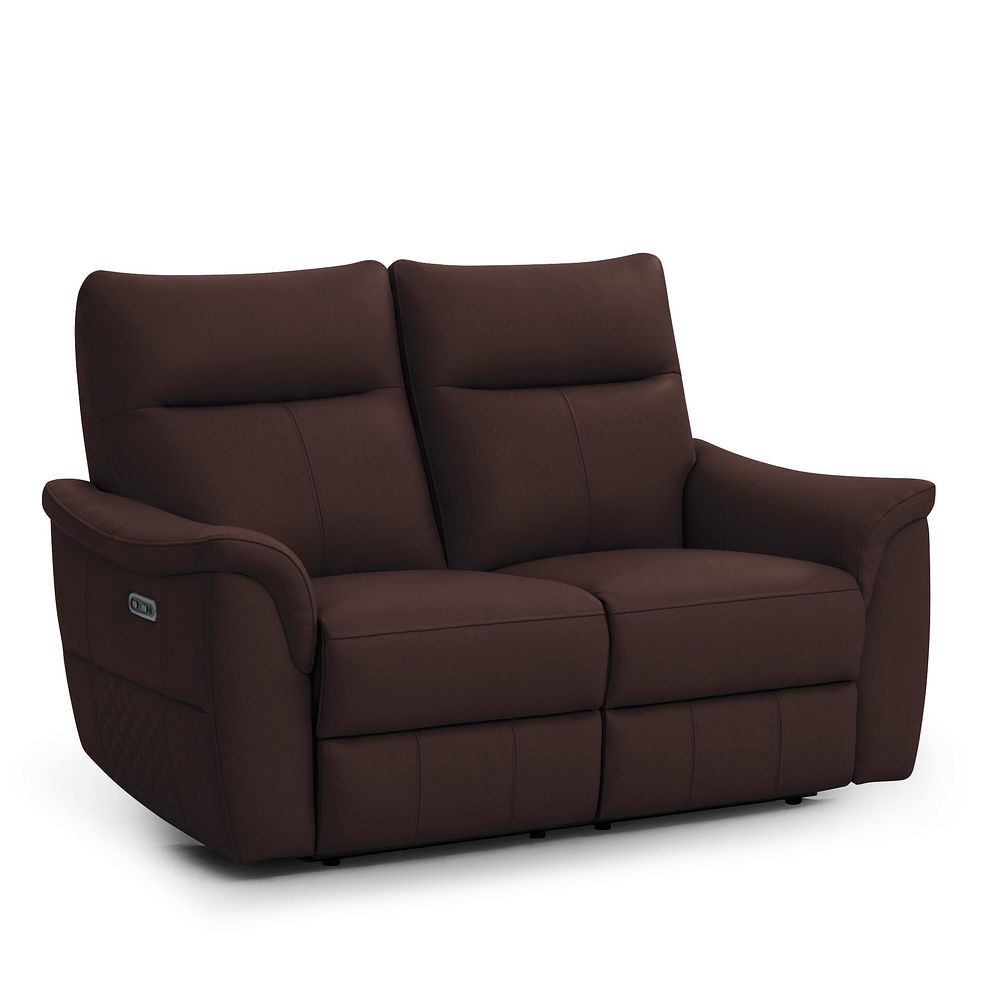 Aldo 2 Seater Recliner Sofa in Chestnut Leather