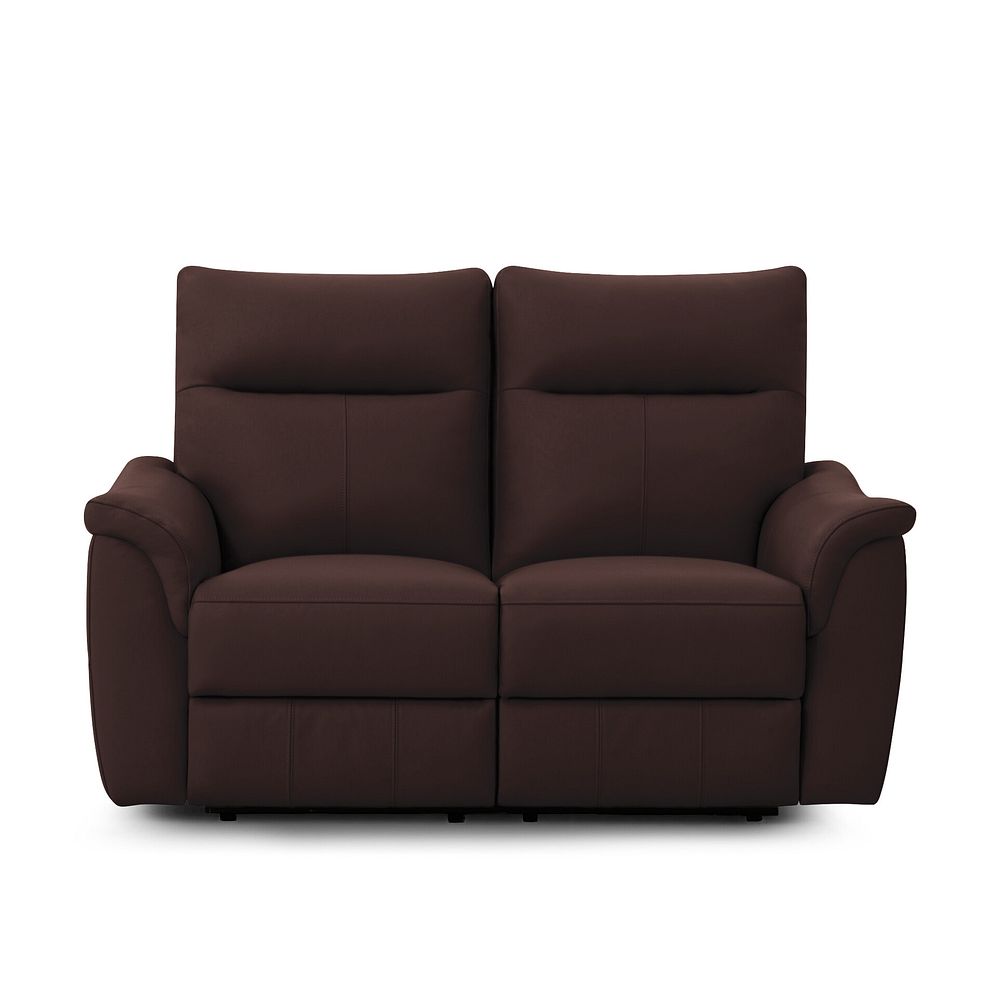 Aldo 2 Seater Recliner Sofa in Chestnut Leather 2