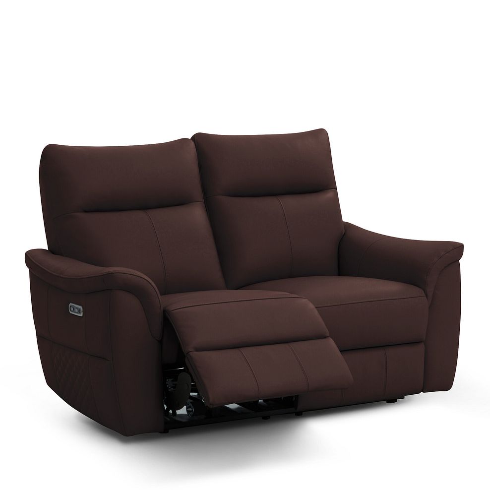 Aldo 2 Seater Recliner Sofa in Chestnut Leather 3