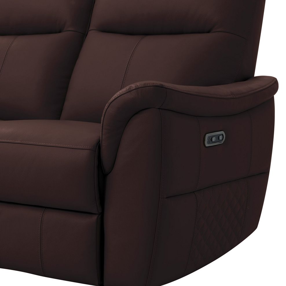 Aldo 2 Seater Recliner Sofa in Chestnut Leather 8