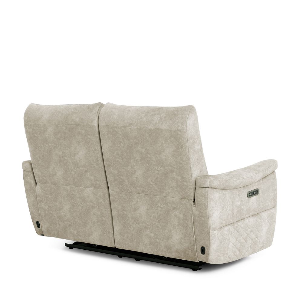 Aldo 2 Seater Recliner Sofa in Marble Cream Fabric 5