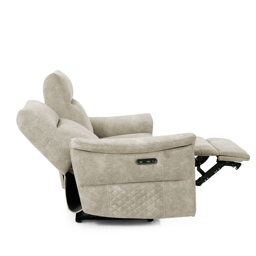Aldo 2 Seater Recliner Sofa in Marble Cream Fabric 7