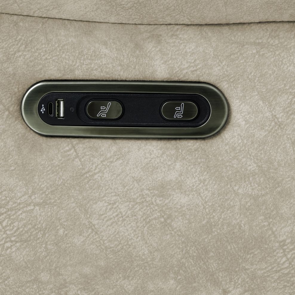Aldo 2 Seater Recliner Sofa in Marble Cream Fabric 9