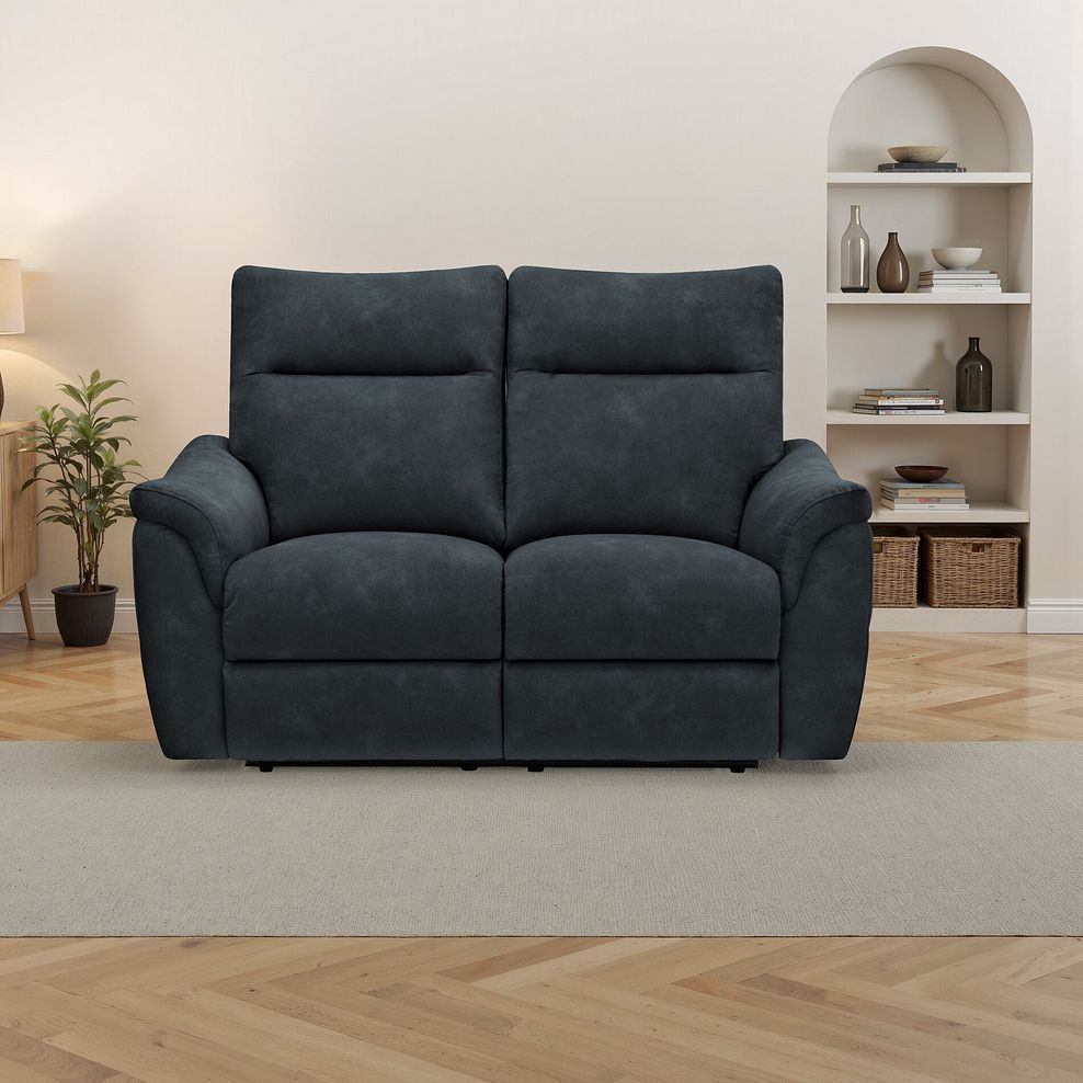 Aldo 2 Seater Recliner Sofa in Dexter Shadow Fabric 1