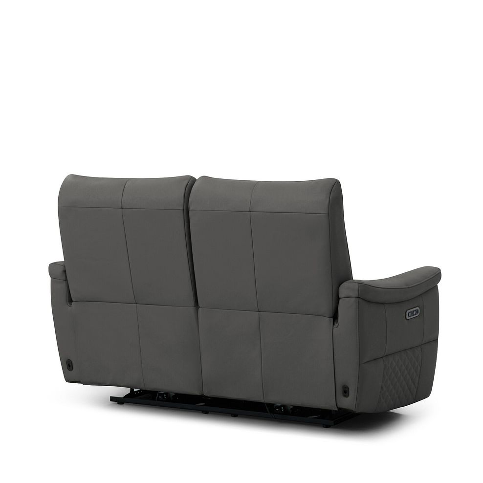 Aldo 2 Seater Recliner Sofa in Elephant Grey Leather 15