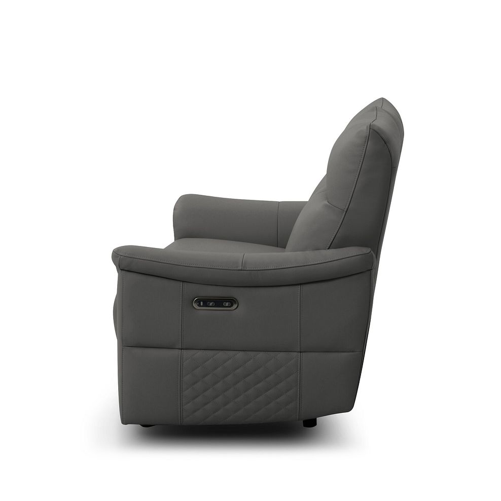 Aldo 2 Seater Recliner Sofa in Elephant Grey Leather 13