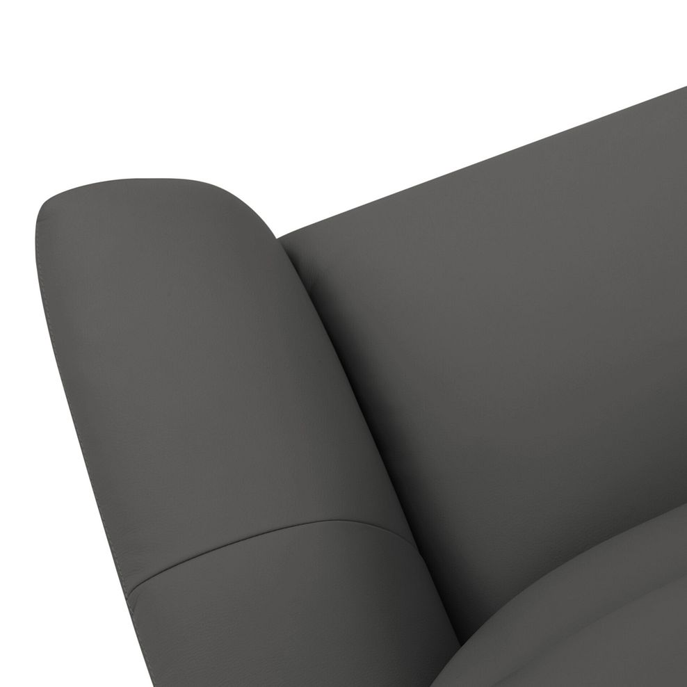 Aldo 2 Seater Recliner Sofa in Elephant Grey Leather 17
