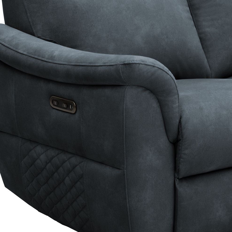 Aldo 2 Seater Recliner Sofa in Dexter Shadow Fabric 8