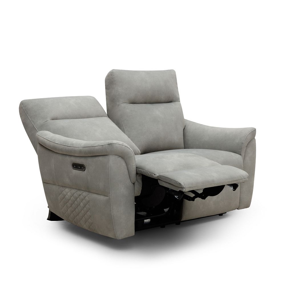 Aldo 2 Seater Recliner Sofa in Dexter Stone Fabric 4