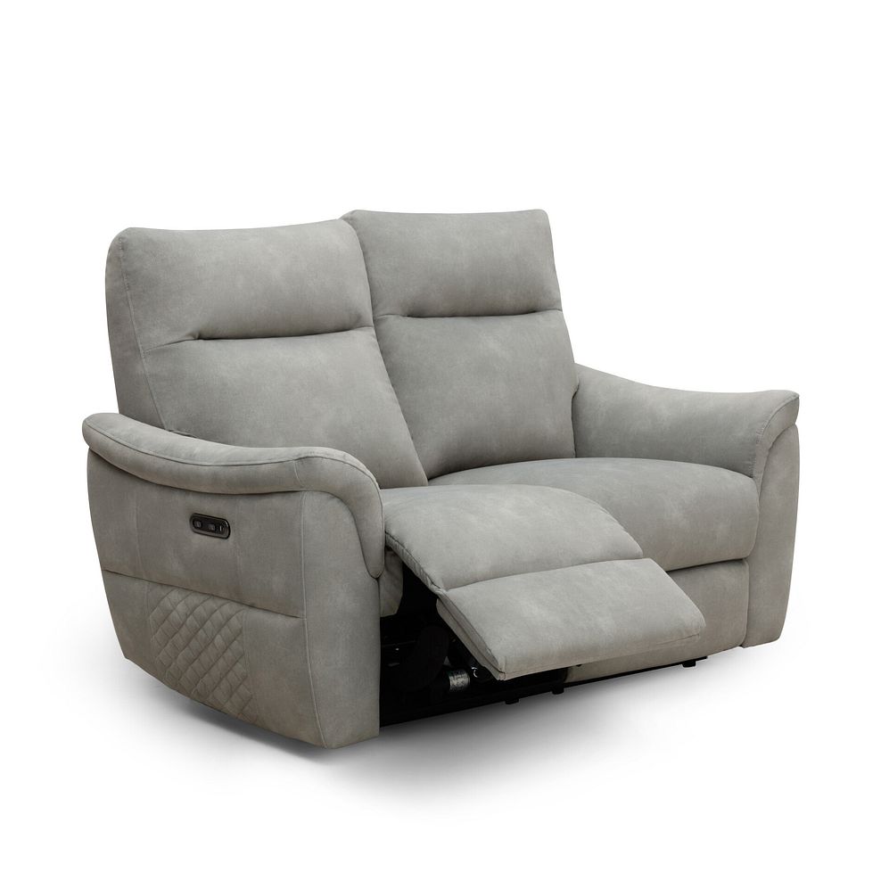 Aldo 2 Seater Recliner Sofa in Dexter Stone Fabric 3
