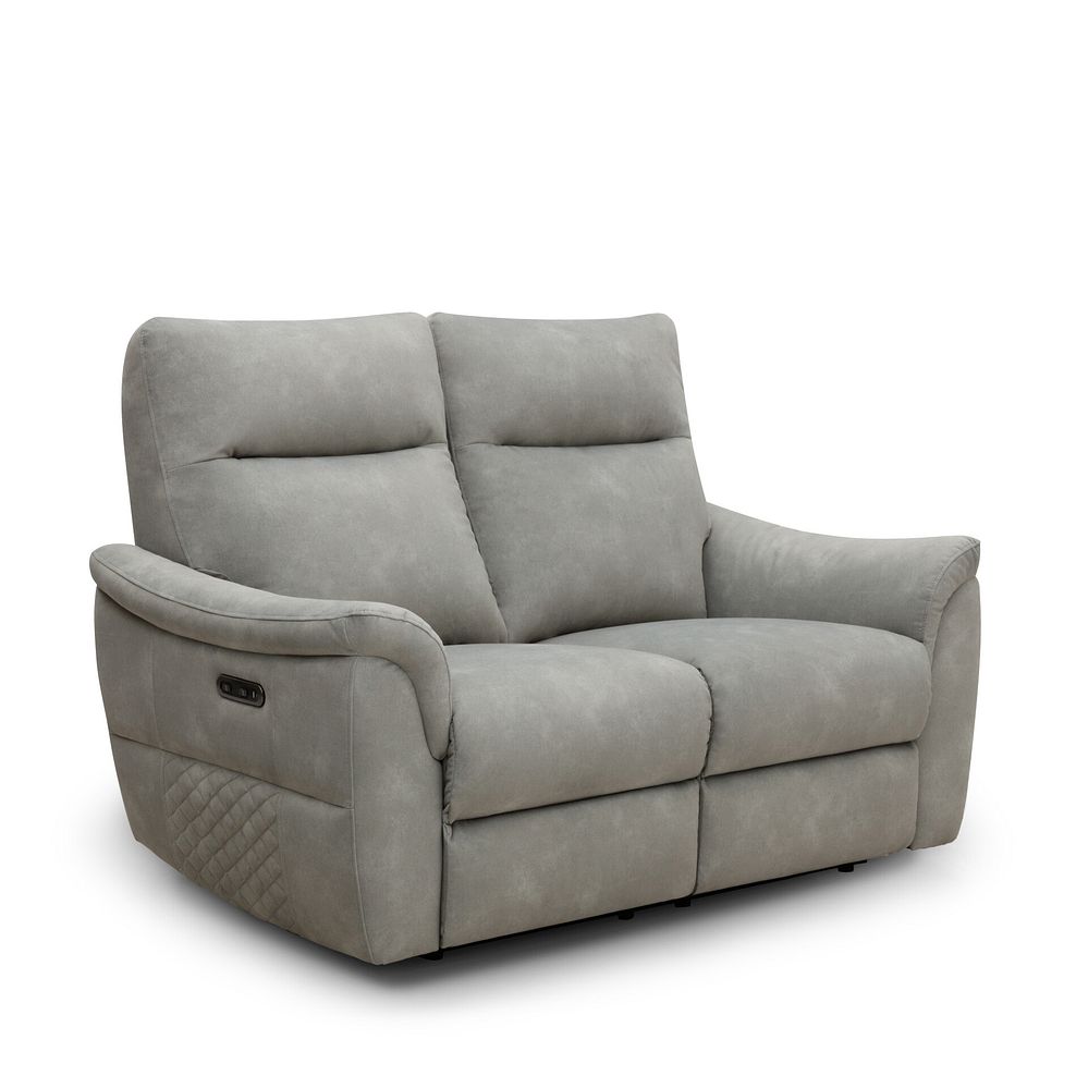 Aldo 2 Seater Recliner Sofa in Dexter Stone Fabric 1