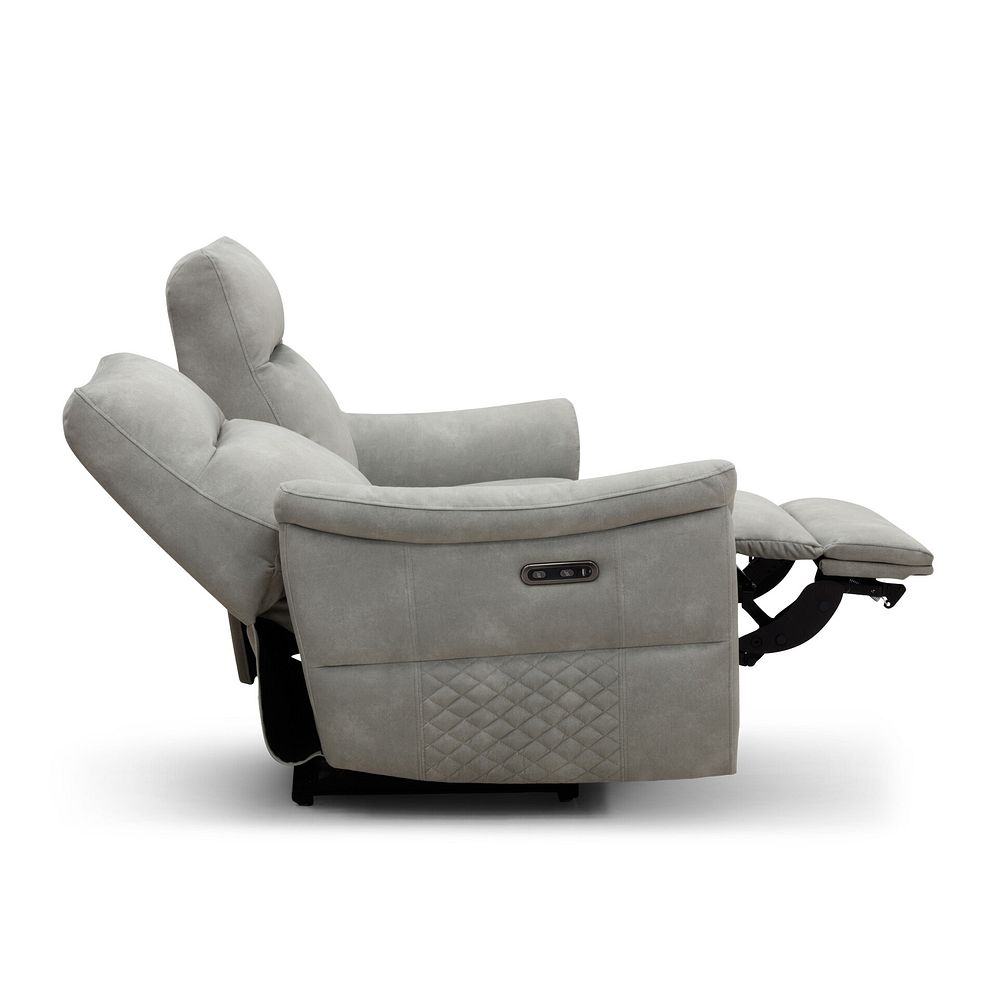 Aldo 2 Seater Recliner Sofa in Dexter Stone Fabric 7