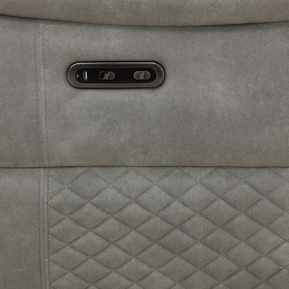 Aldo 2 Seater Recliner Sofa in Dexter Stone Fabric 9