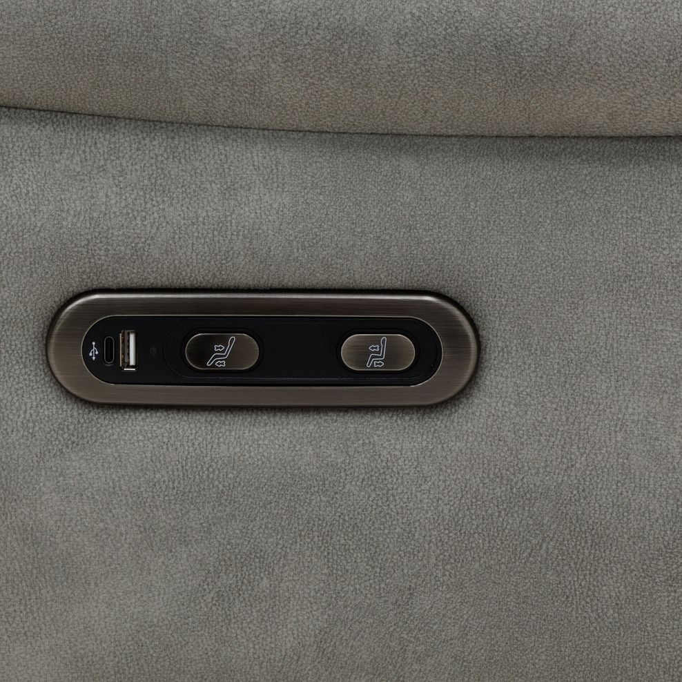 Aldo 2 Seater Recliner Sofa in Dexter Stone Fabric 10