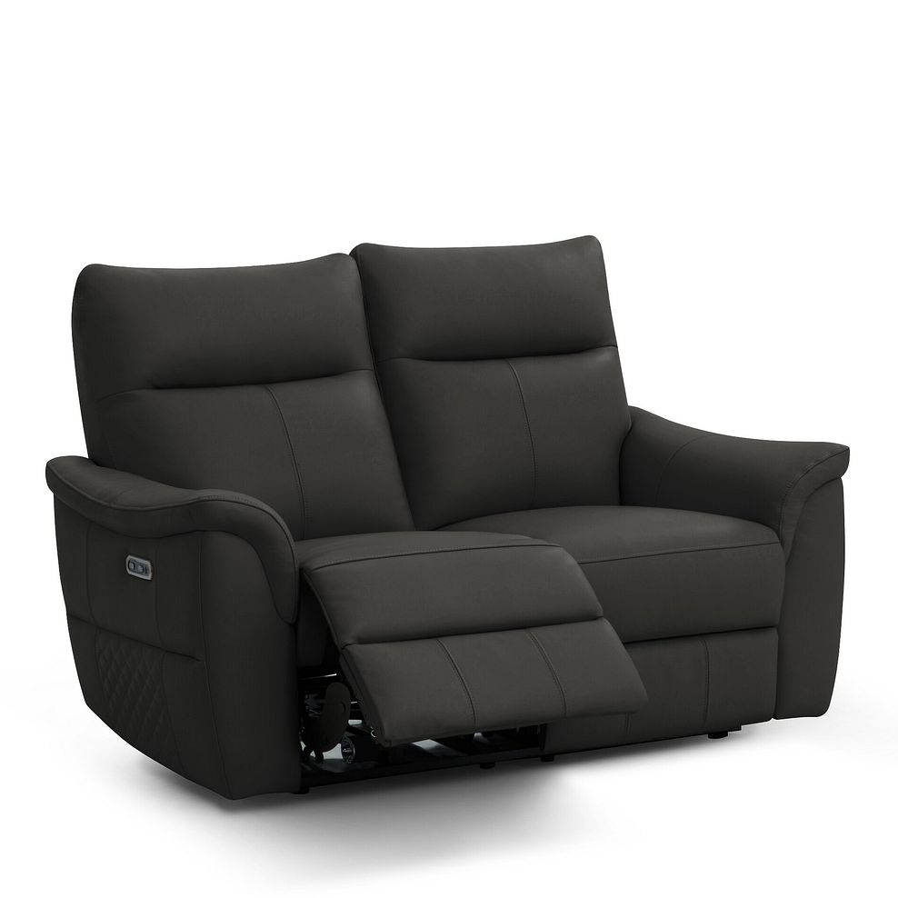 Aldo 2 Seater Recliner Sofa in Storm Leather Thumbnail 3
