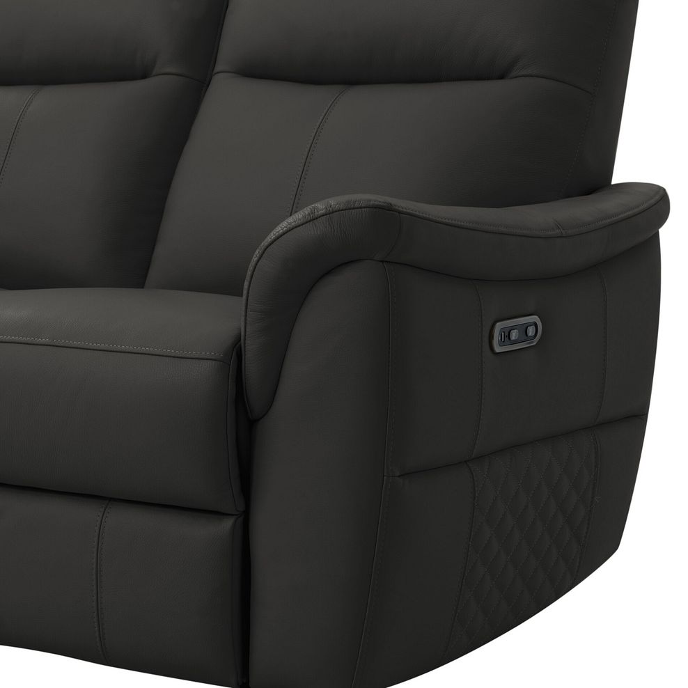 Aldo 2 Seater Recliner Sofa in Storm Leather 8