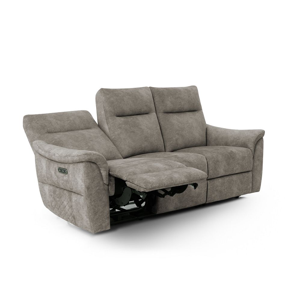 Aldo 3 Seater Recliner Sofa in Marble Charcoal Fabric 4