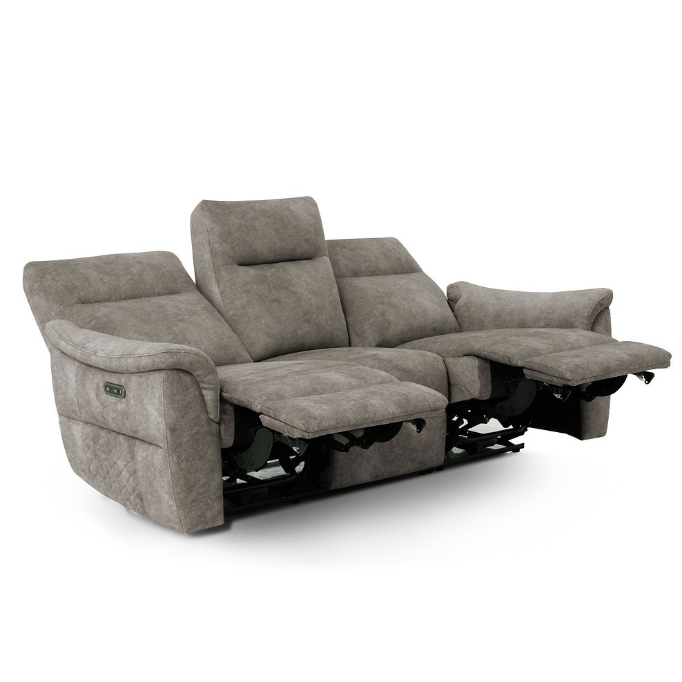 Aldo 3 Seater Recliner Sofa in Marble Charcoal Fabric 5