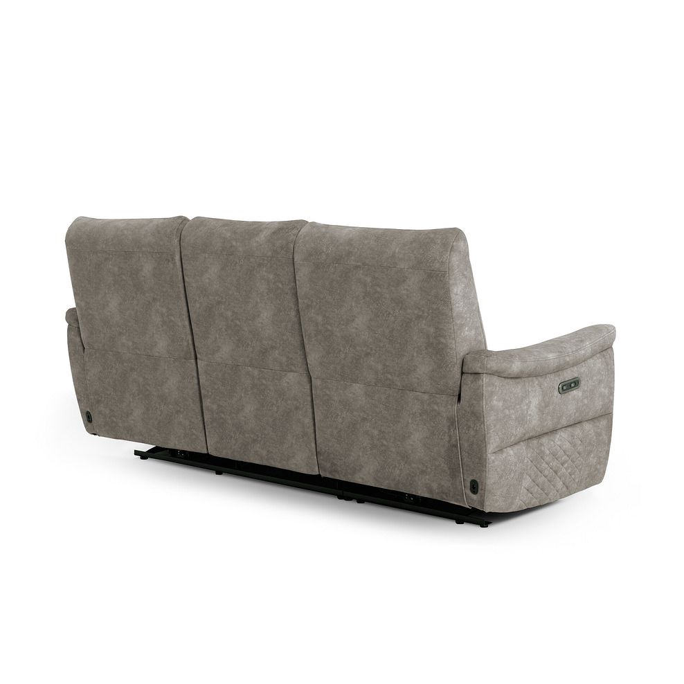 Aldo 3 Seater Recliner Sofa in Marble Charcoal Fabric 6