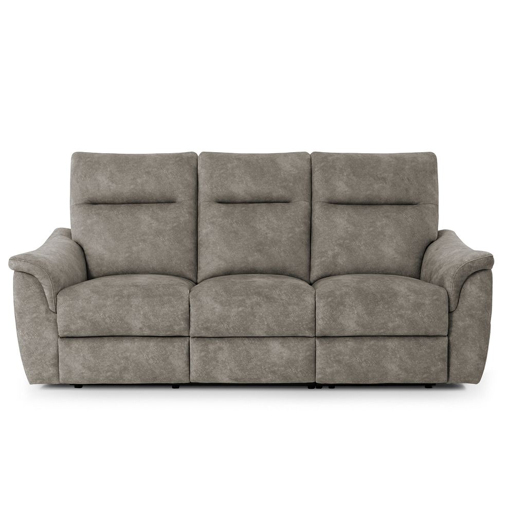 Aldo 3 Seater Recliner Sofa in Marble Charcoal Fabric 2