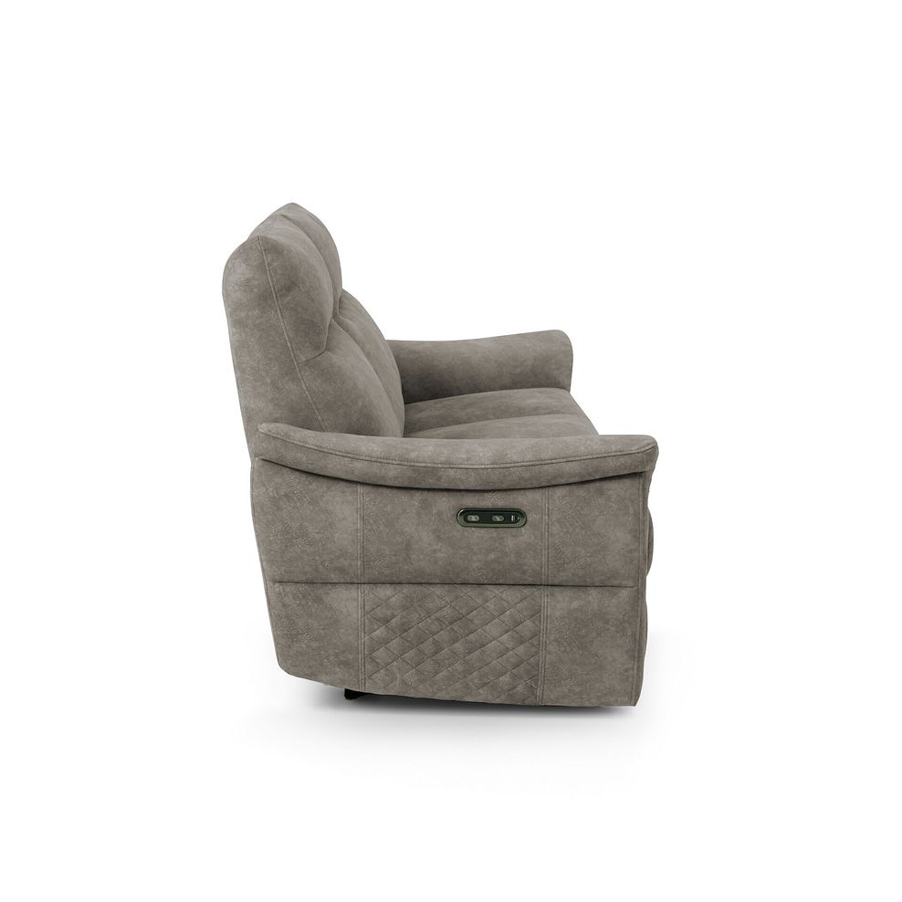 Aldo 3 Seater Recliner Sofa in Marble Charcoal Fabric 7
