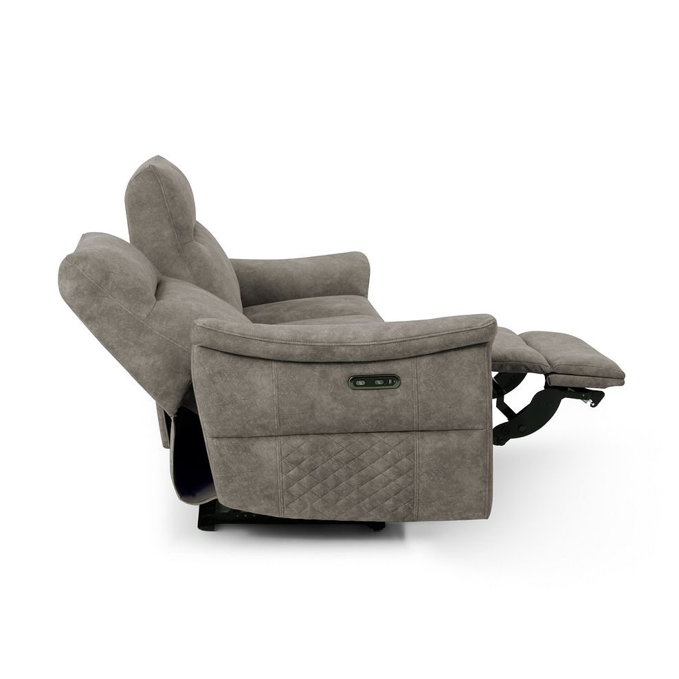 Aldo 3 Seater Recliner Sofa in Marble Charcoal Fabric 8