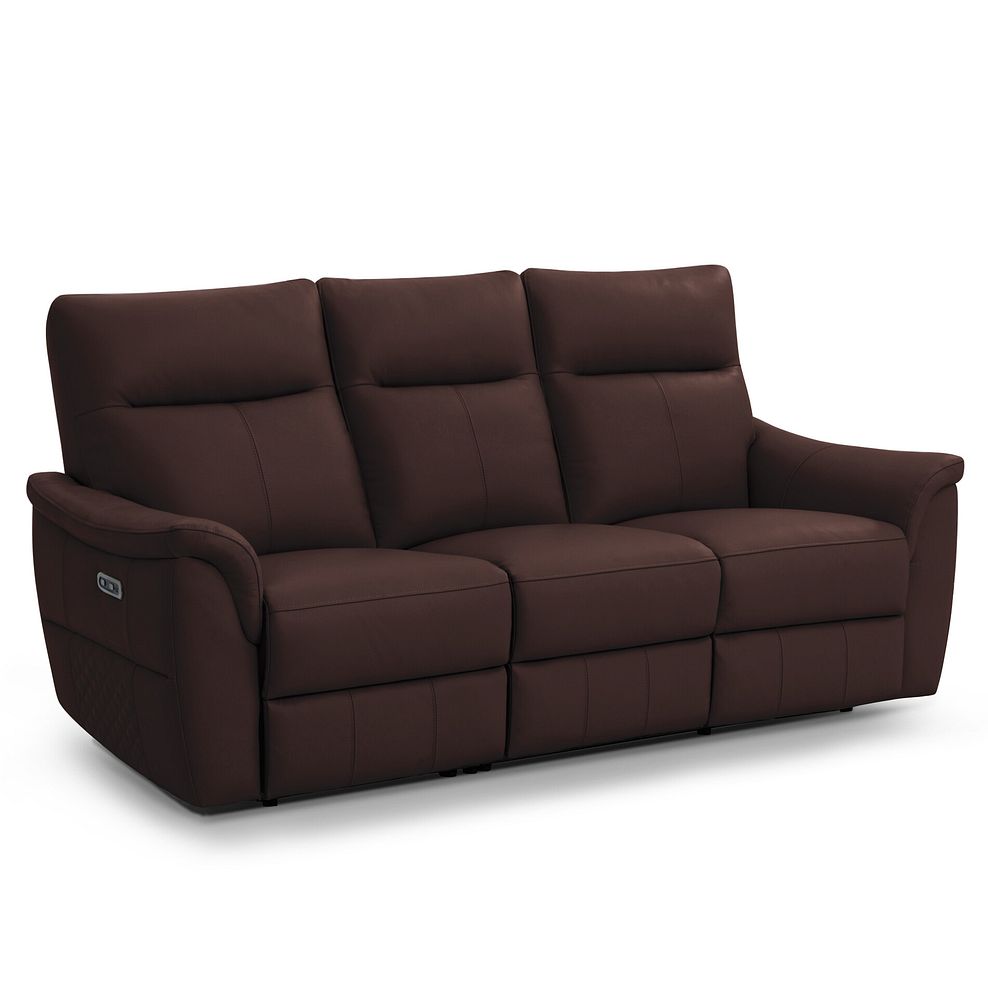 Aldo 3 Seater Recliner Sofa in Chestnut Leather 1