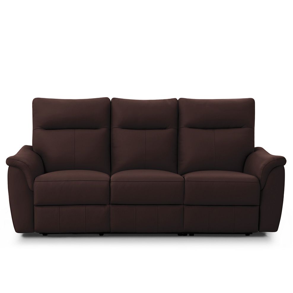Aldo 3 Seater Recliner Sofa in Chestnut Leather 2