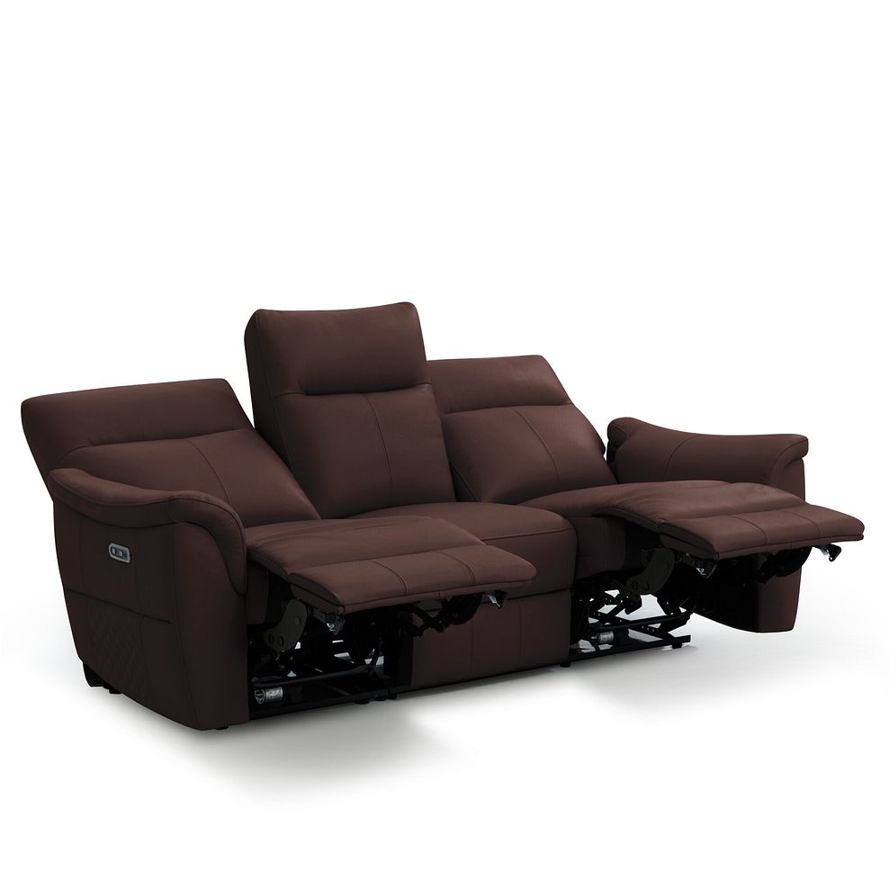 Aldo 3 Seater Recliner Sofa in Chestnut Leather 4