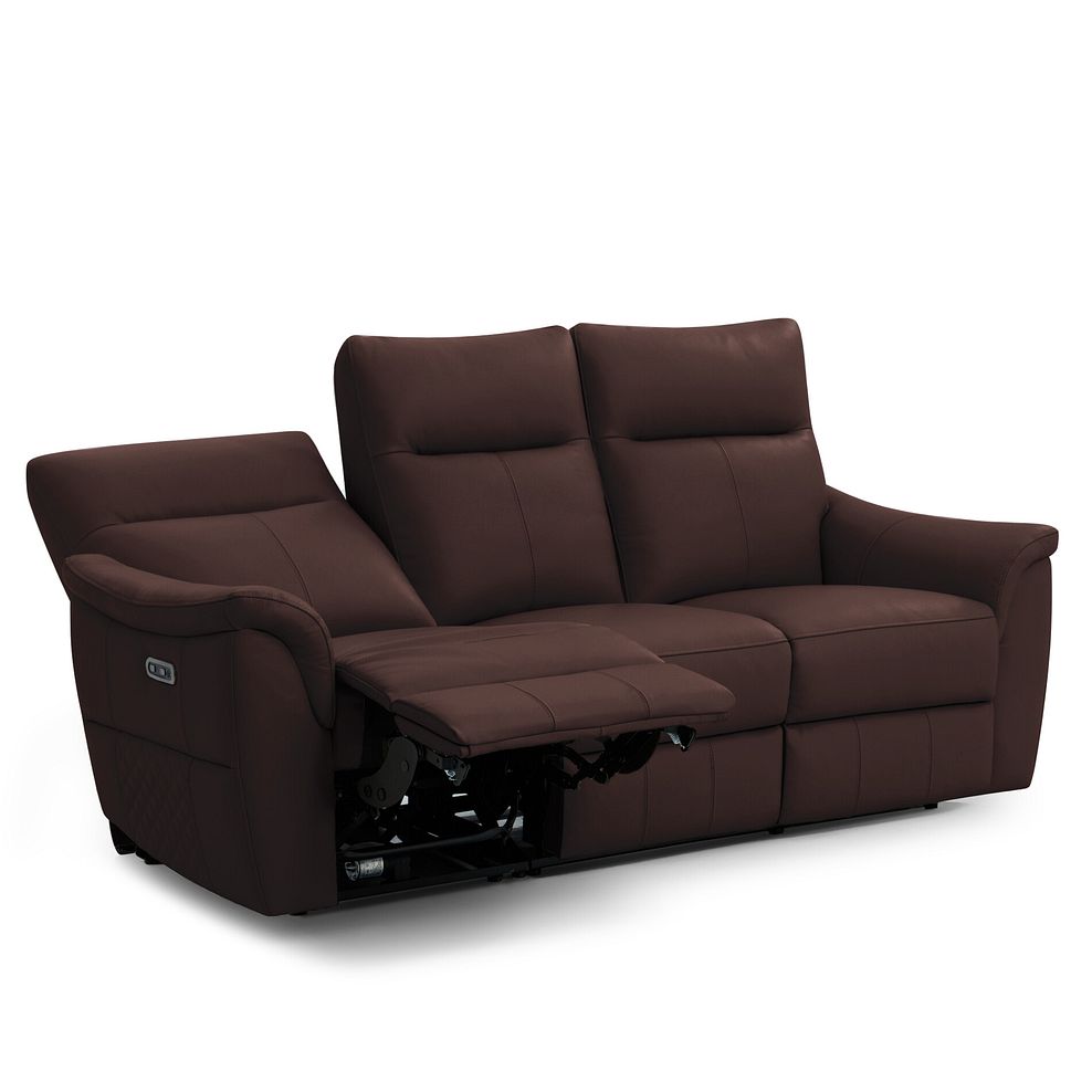 Aldo 3 Seater Recliner Sofa in Chestnut Leather 3