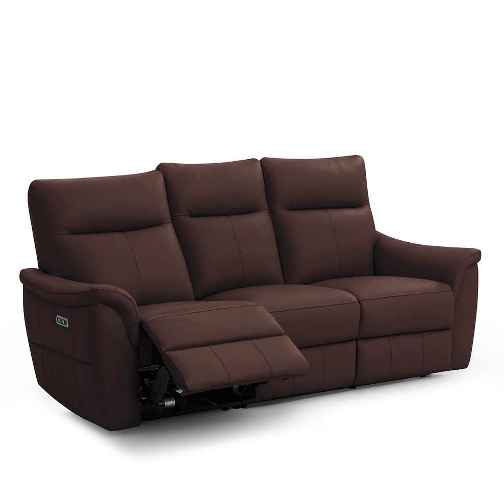 Aldo 3 Seater Recliner Sofa in Chestnut Leather 11