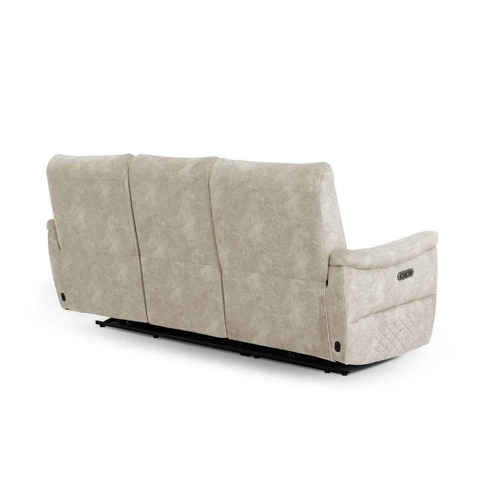 Aldo 3 Seater Recliner Sofa in Marble Cream Fabric 6