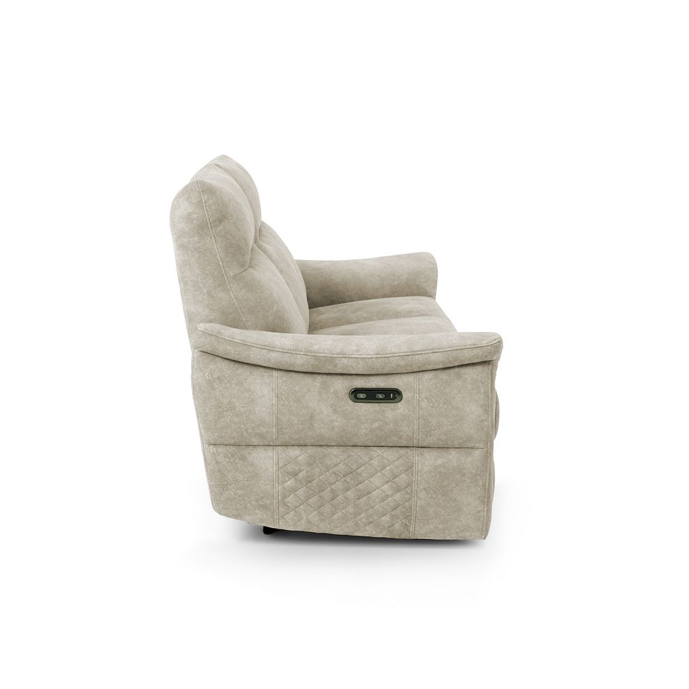 Aldo 3 Seater Recliner Sofa in Marble Cream Fabric 7