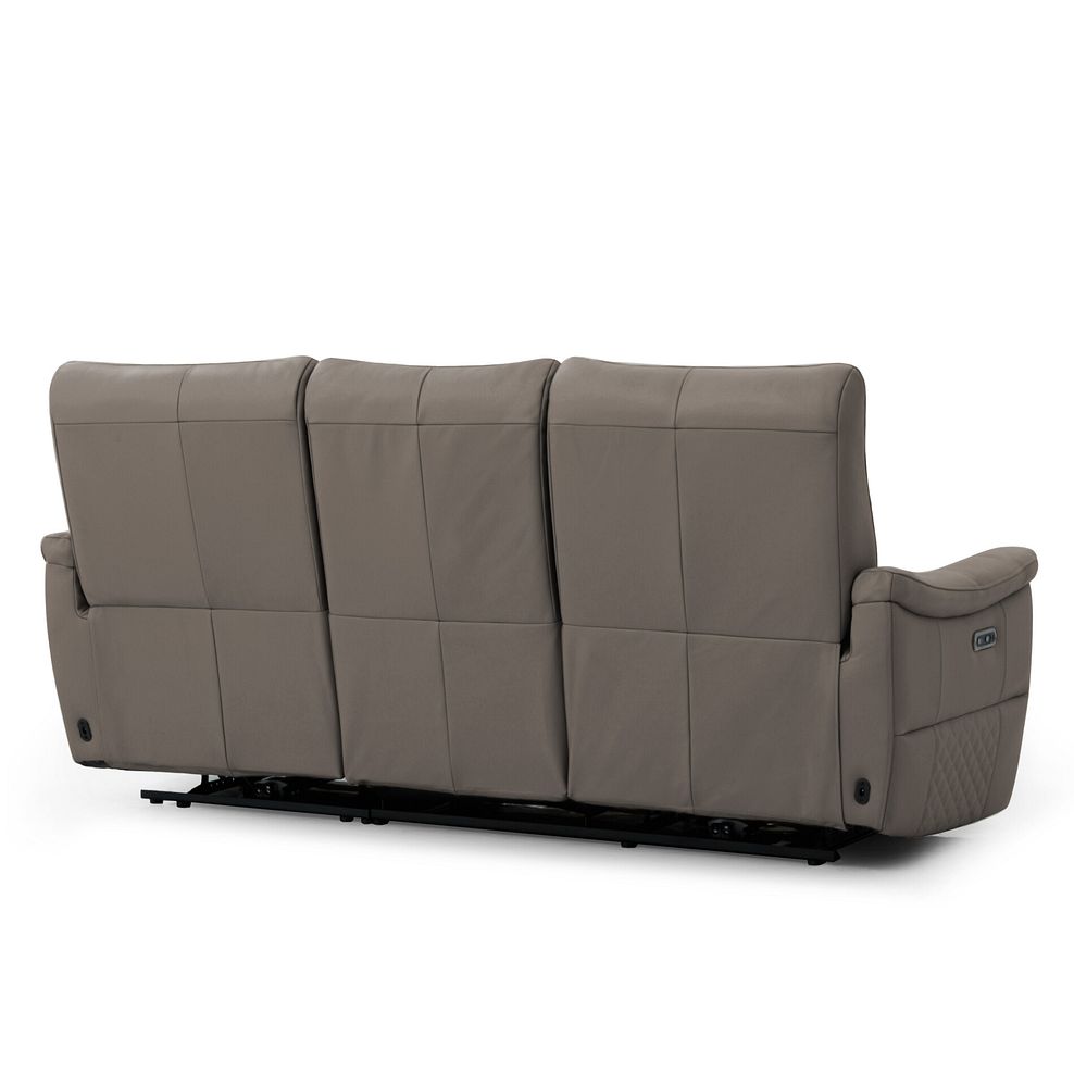 Aldo 3 Seater Recliner Sofa in Oyster Leather 6