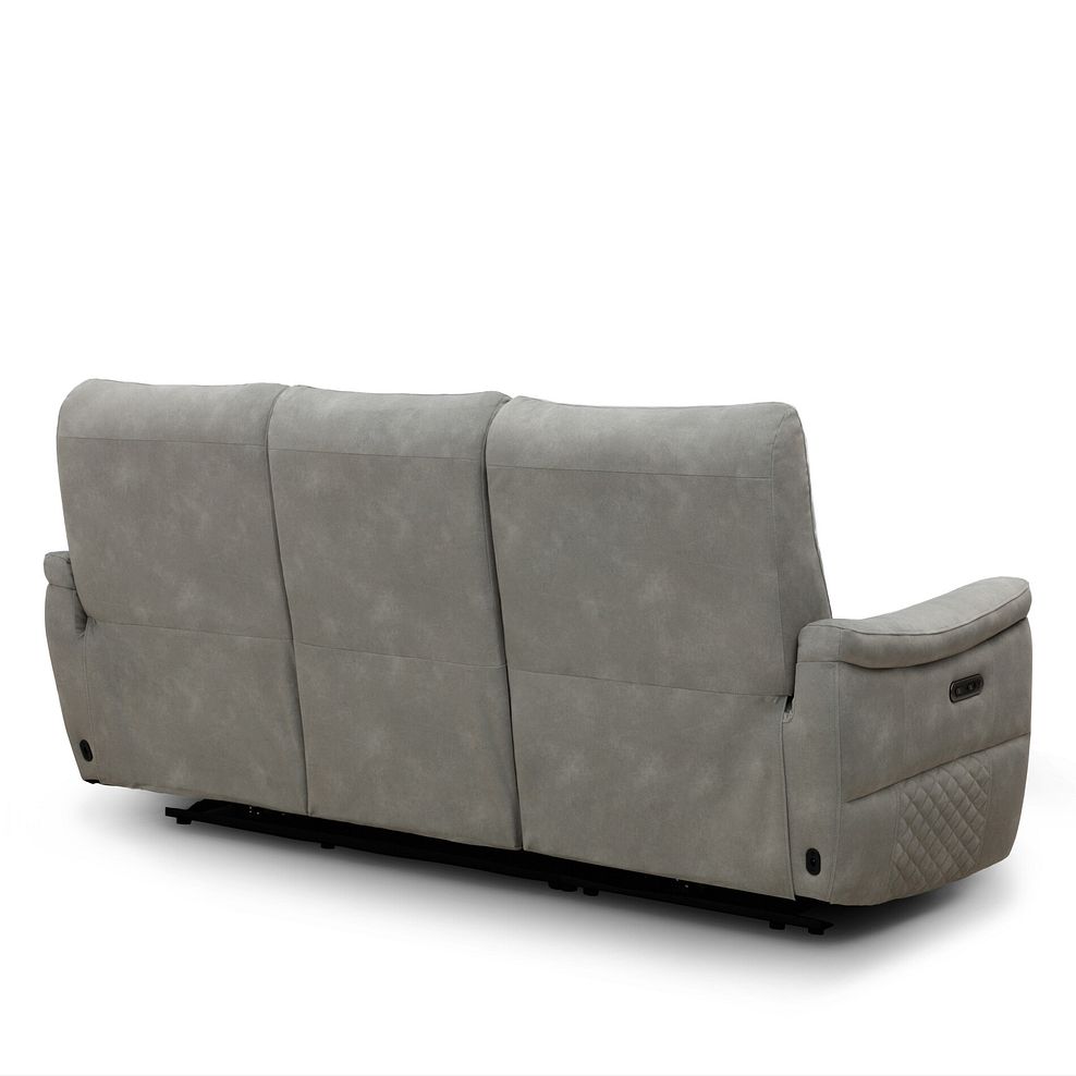 Aldo 3 Seater Recliner Sofa in Dexter Stone Fabric 6