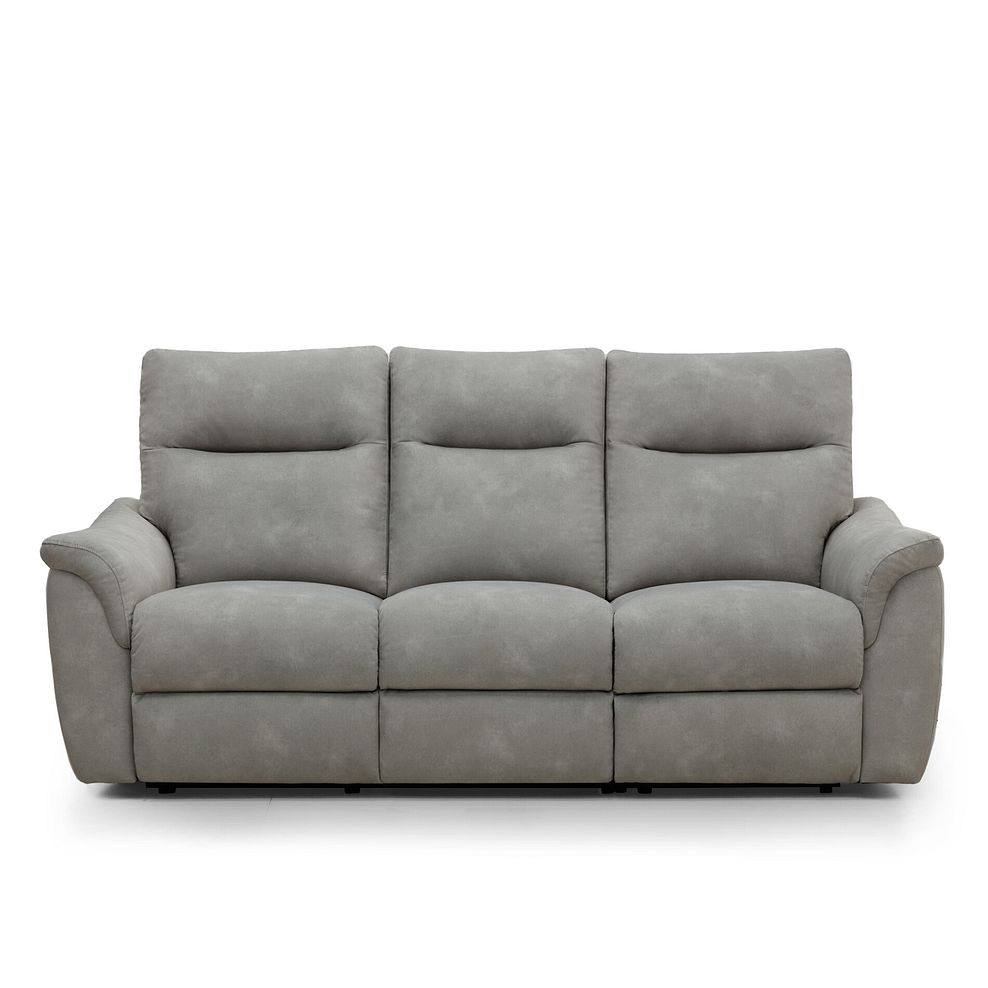 Aldo 3 Seater Recliner Sofa in Dexter Stone Fabric 2