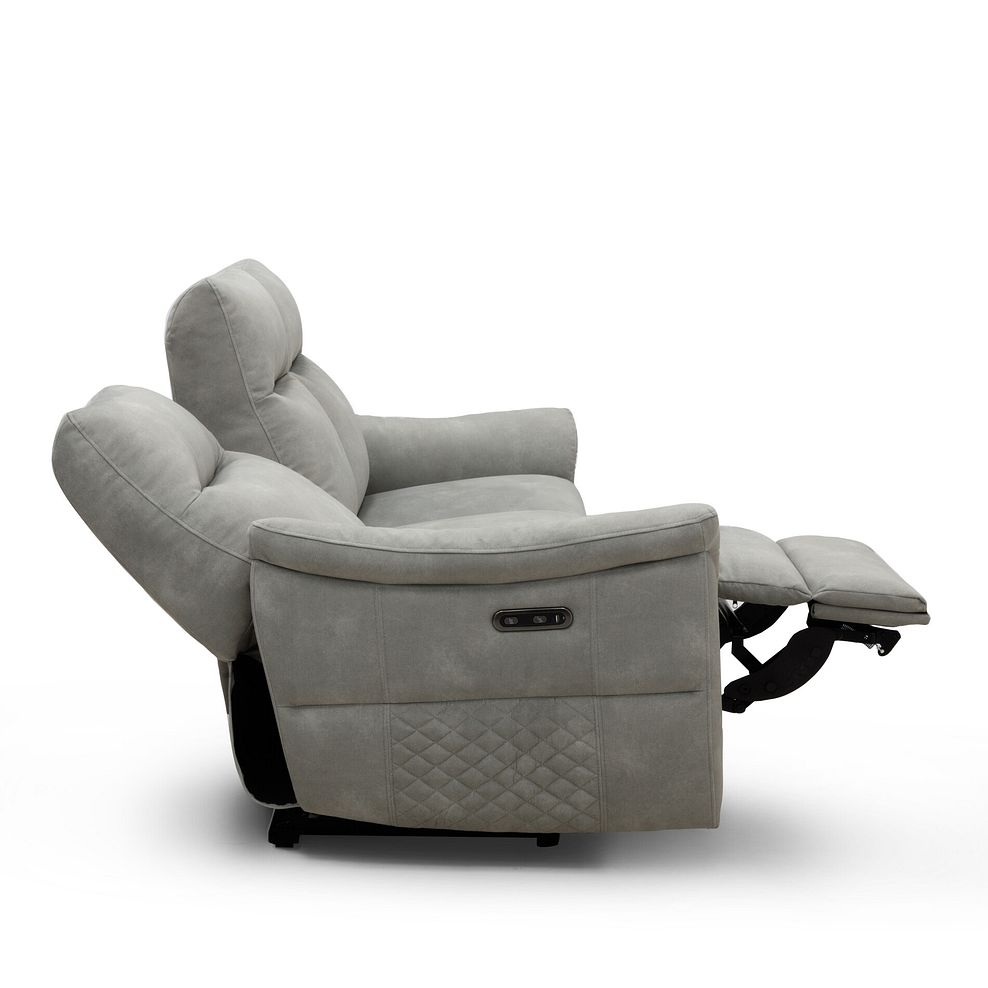 Aldo 3 Seater Recliner Sofa in Dexter Stone Fabric 8