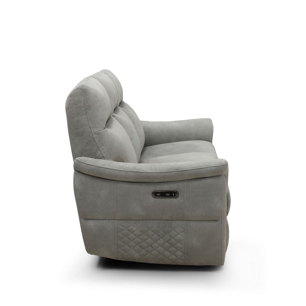 Aldo 3 Seater Recliner Sofa in Dexter Stone Fabric 7