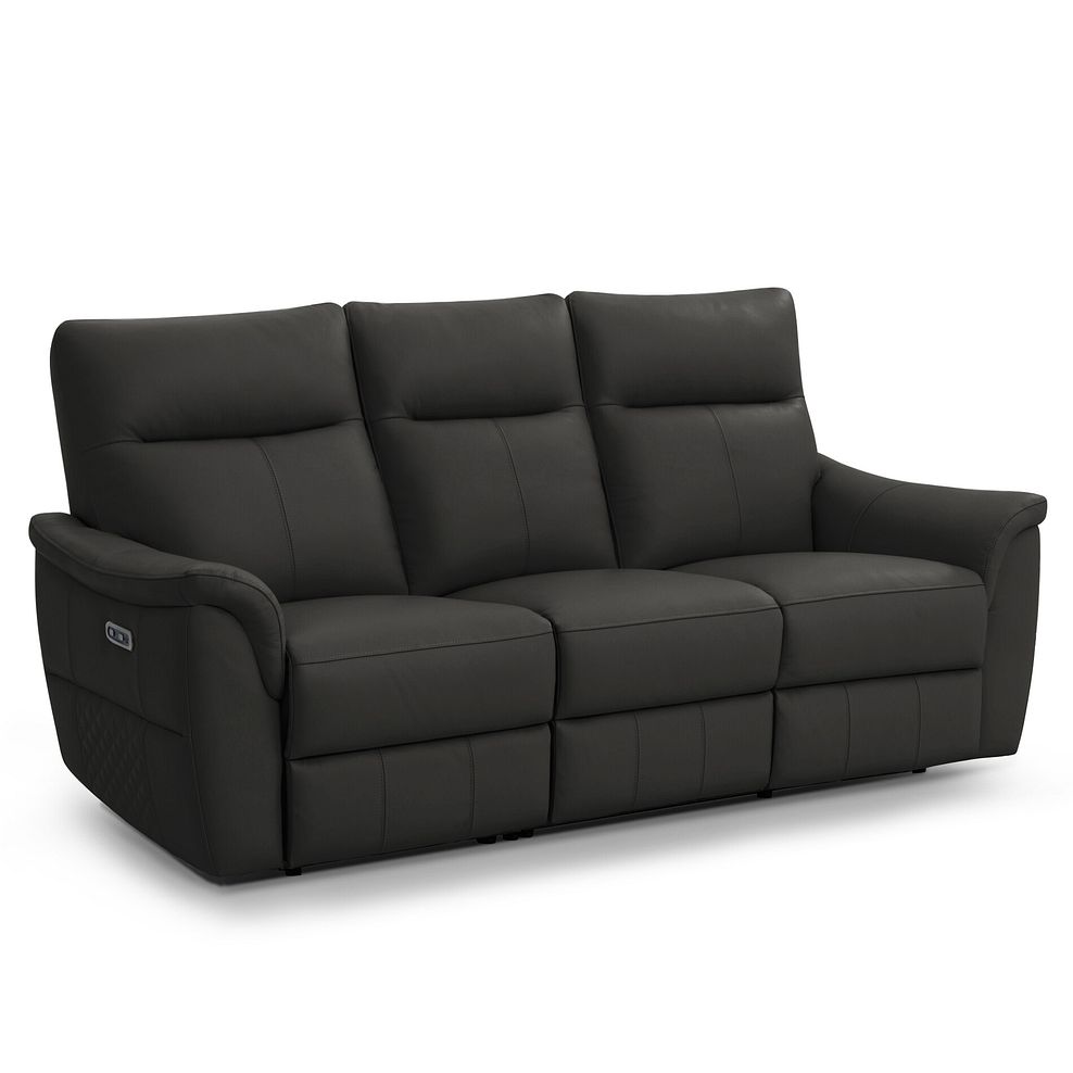 Aldo 3 Seater Recliner Sofa in Storm Leather 1