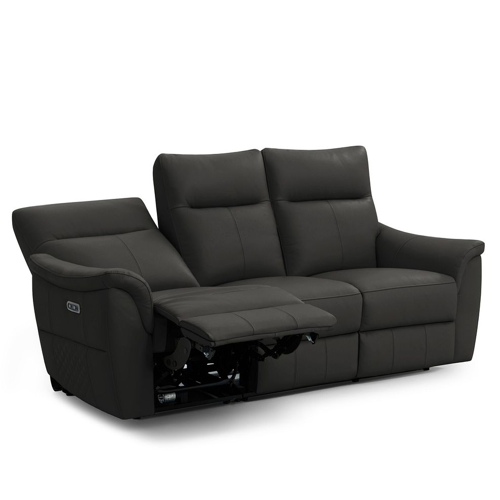 Aldo 3 Seater Recliner Sofa in Storm Leather 4