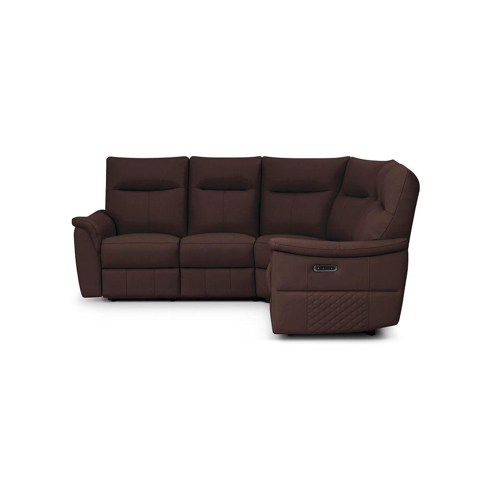 Aldo Large Corner Power Recliner Sofa in Chestnut Leather 5