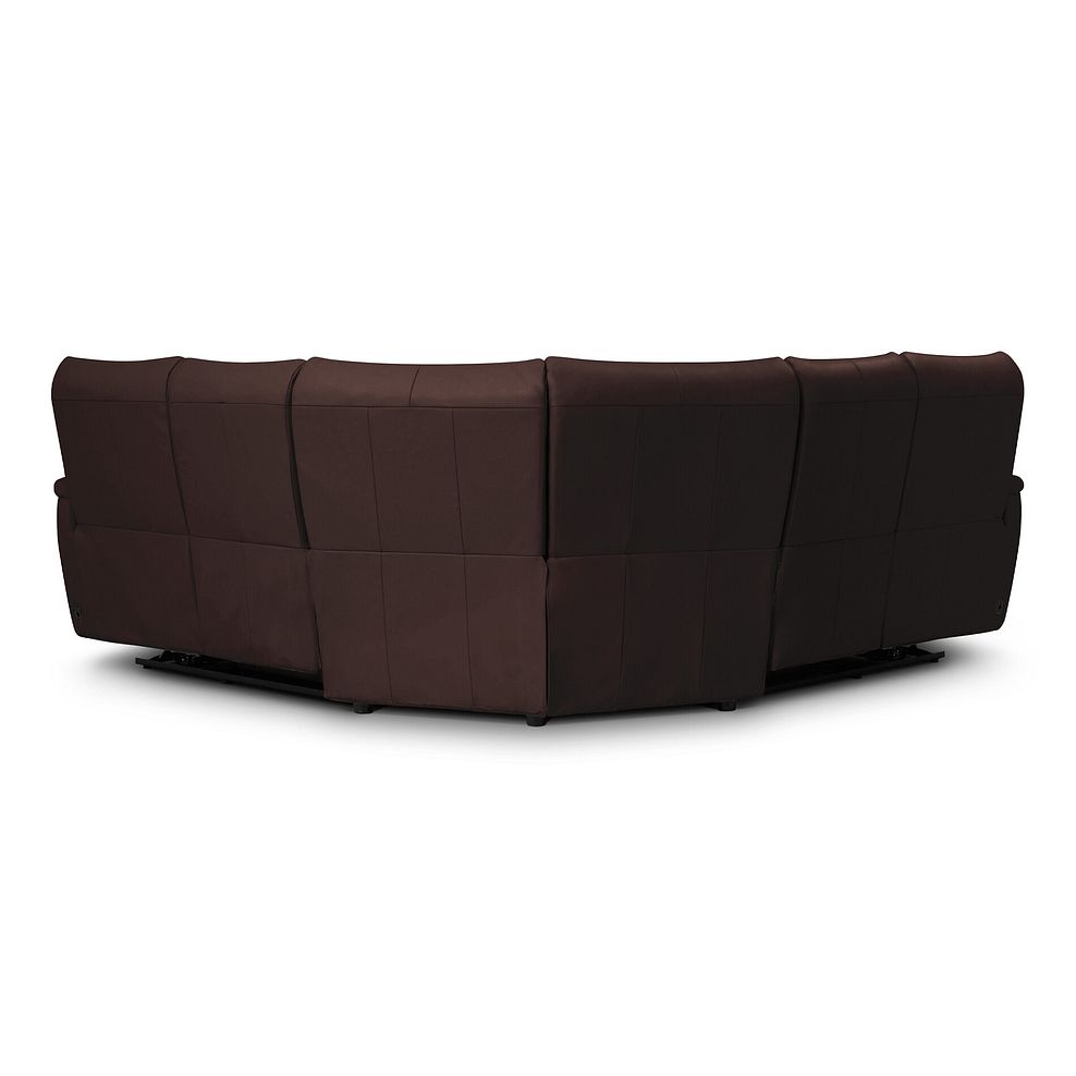 Aldo Large Corner Power Recliner Sofa in Chestnut Leather 6