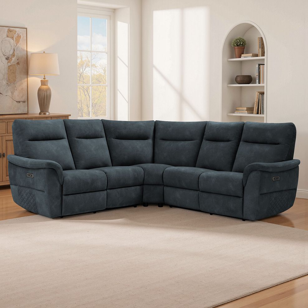 Aldo Large Corner Power Recliner Sofa in Dexter Shadow Fabric 10