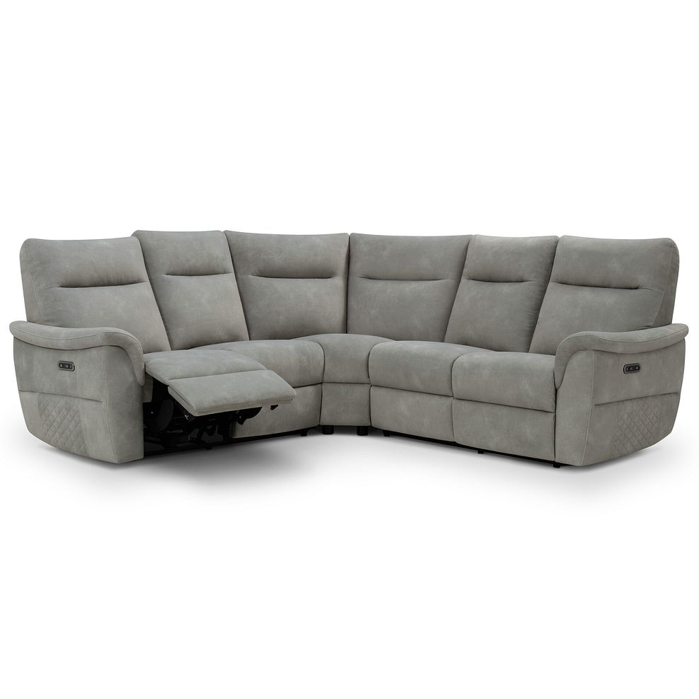 Aldo Large Corner Power Recliner Sofa in Dexter Stone Fabric 2