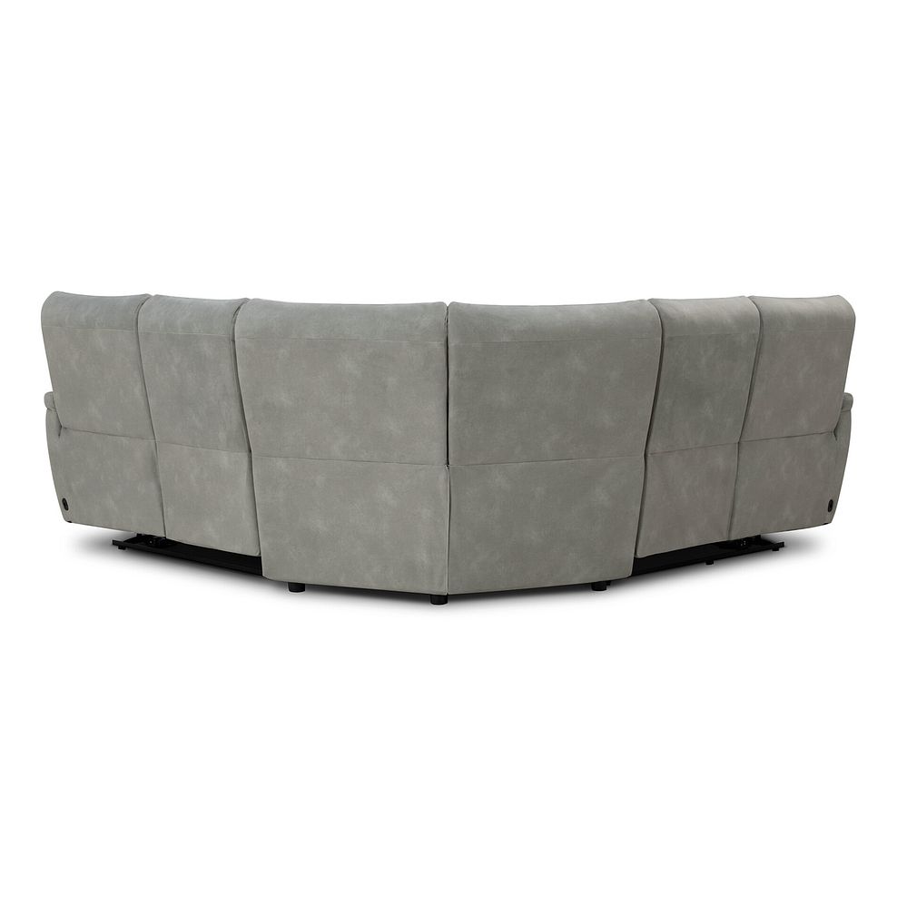 Aldo Large Corner Power Recliner Sofa in Dexter Stone Fabric 5